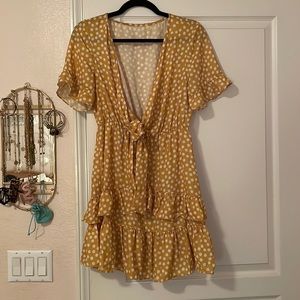 Yellow floral dress